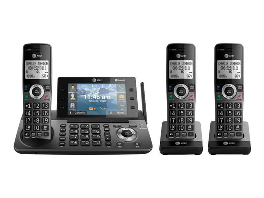 3-Handset Cordless Telephone - Black & Graphite - Each