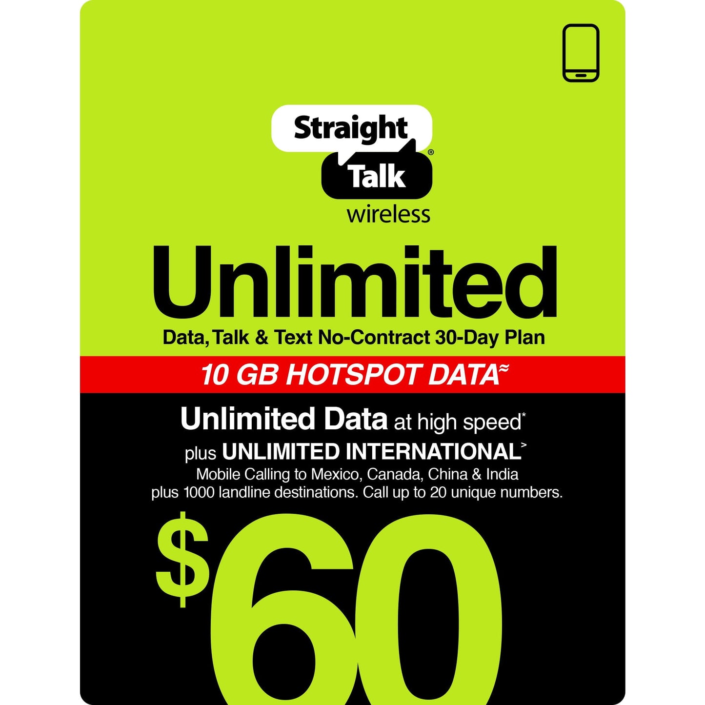 Unlimited International 30-Day Plan E-Pin Top Up (Email Delivery)