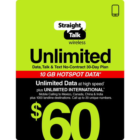 Unlimited International 30-Day Plan E-Pin Top Up (Email Delivery)