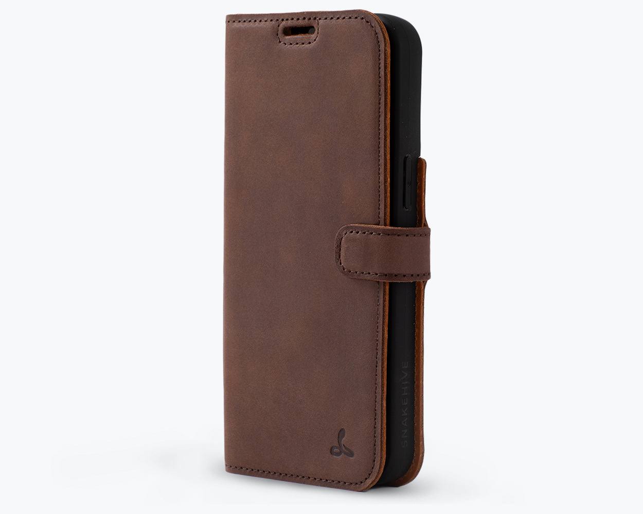 15 Pro Max | Leather Wallet Case | Brown