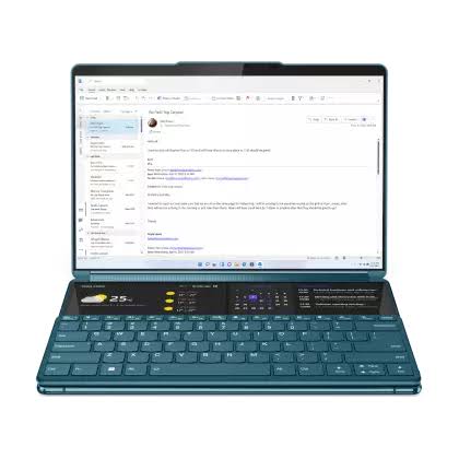 Yoga Book 9i 2-In-1 13.3 2.8k Dual Screen Oled Touch Laptop - Intel Core I7-1355u With 16gb Memory - 512gb Ssd - Tidal Teal