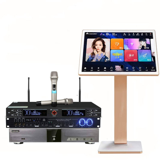 2023 New Chinese Karaoke Machine Inandon-Kv-V5 Max Karaoke Player, With Reverb Wireless Microphone, 22-Inch Capacitive Touch Screen Free Clo