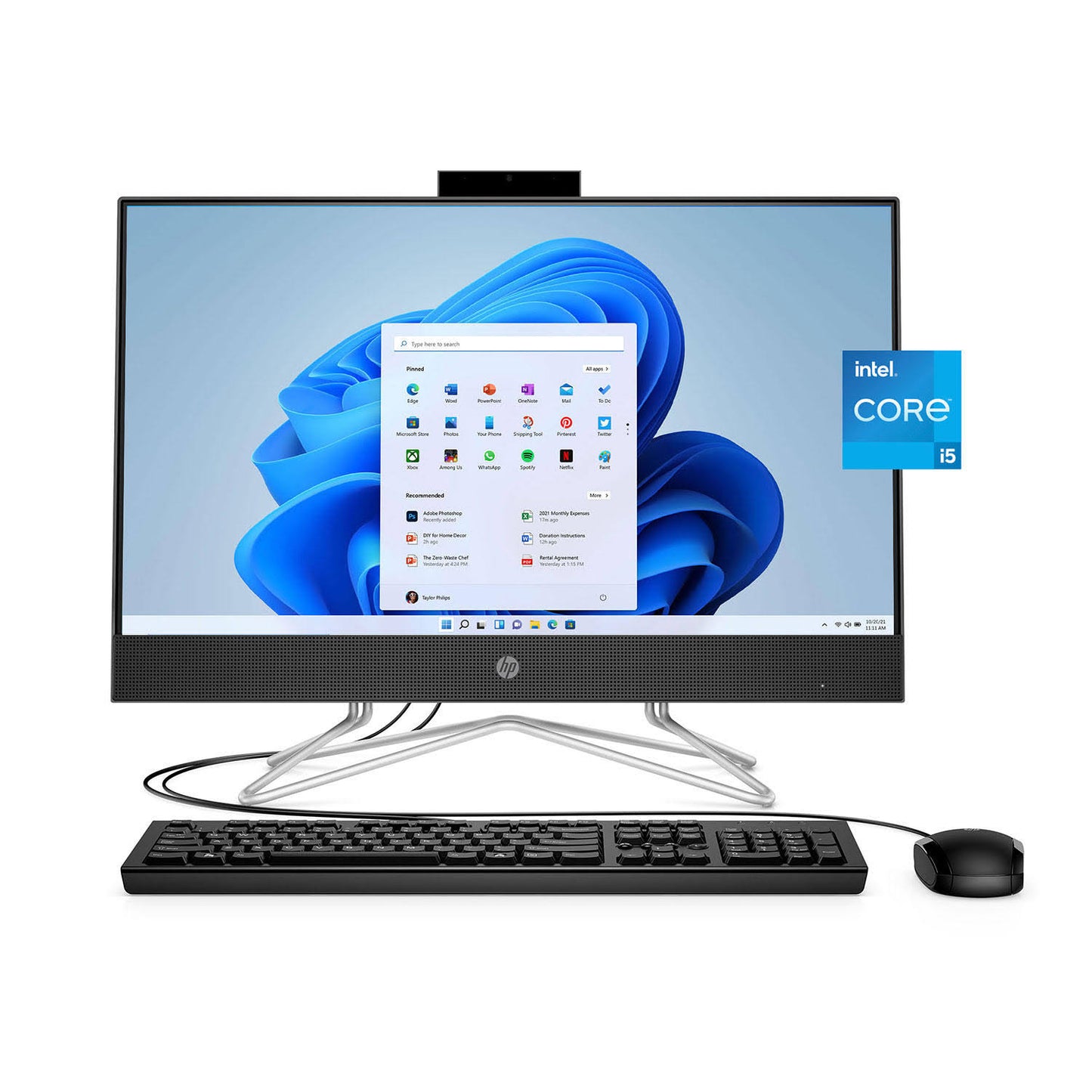 24-Df1527c All-In-One 23.8 Fhd Touchscreen I5-1135g7 2.4ghz Intel Iris Xe Graphics 8gb Ram 512gb Ssd Win 11 Home Black