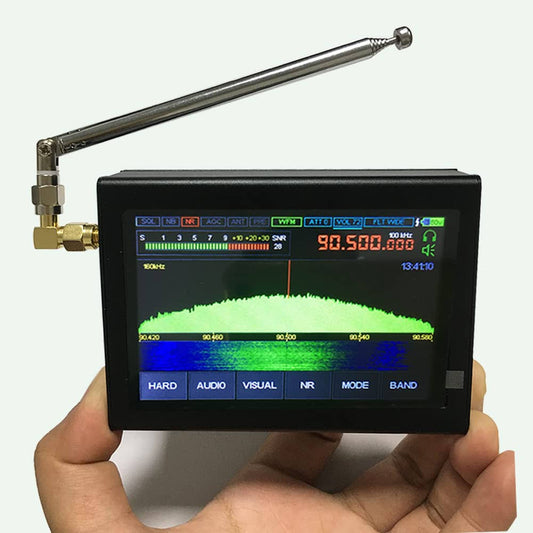 V4 1.10d Malachite Sdr Receiver 50khz-2000mhz 2ghz Registered Dsp Ham Malahit Nice Sound With 3.5 Touching Screen Aluminum Alloy