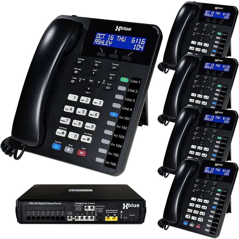 X16 Plus Phone System Bundle With 7 Xd10 Phones