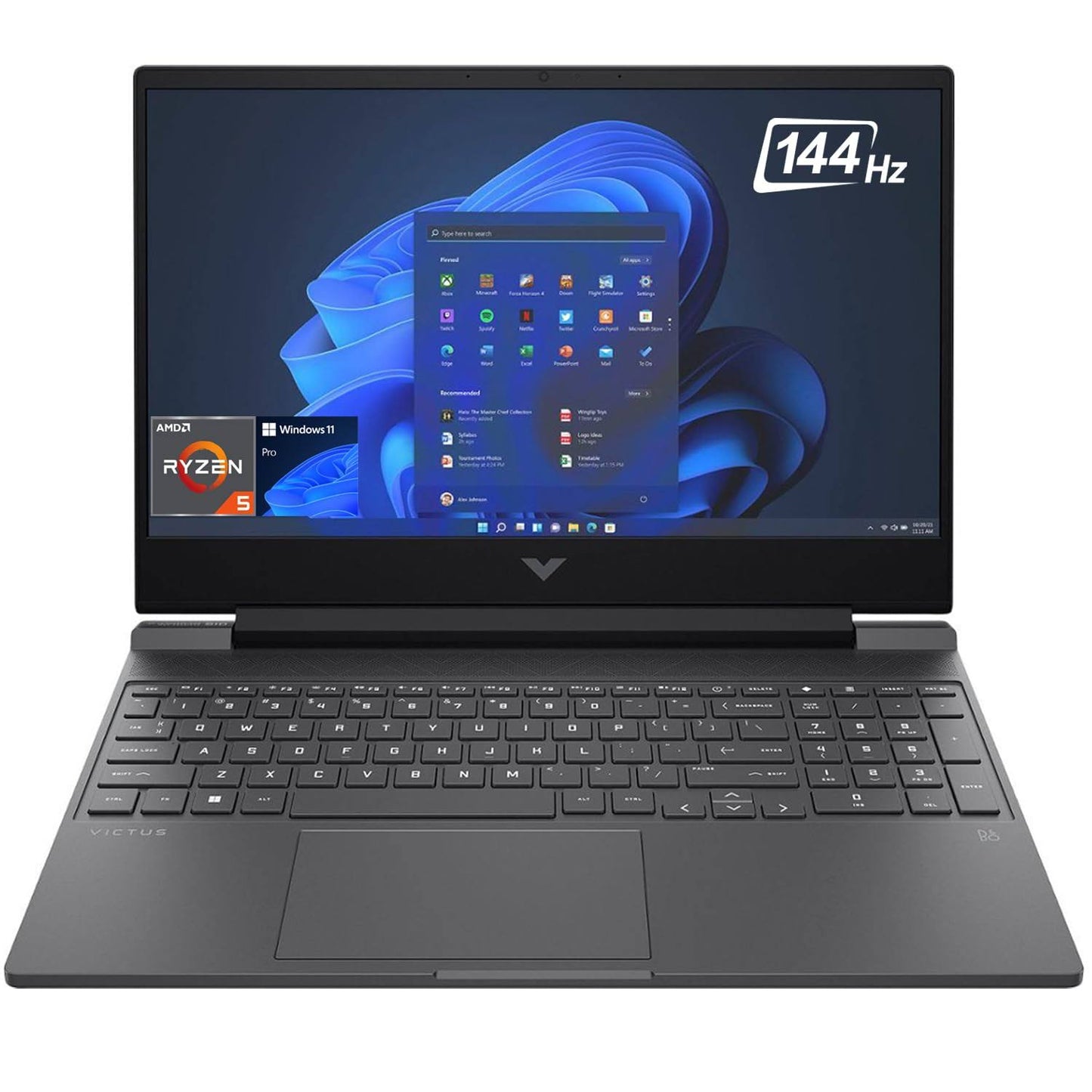 Victus 15 Gaming Laptop 15.6 Fhd Ips 144hz Amd 7000 Ryzen 5 7535hs (Beats I7-11800h) Geforce Rtx 2050 4gb Graphic Backlit Usb-C B&O Win11 Black