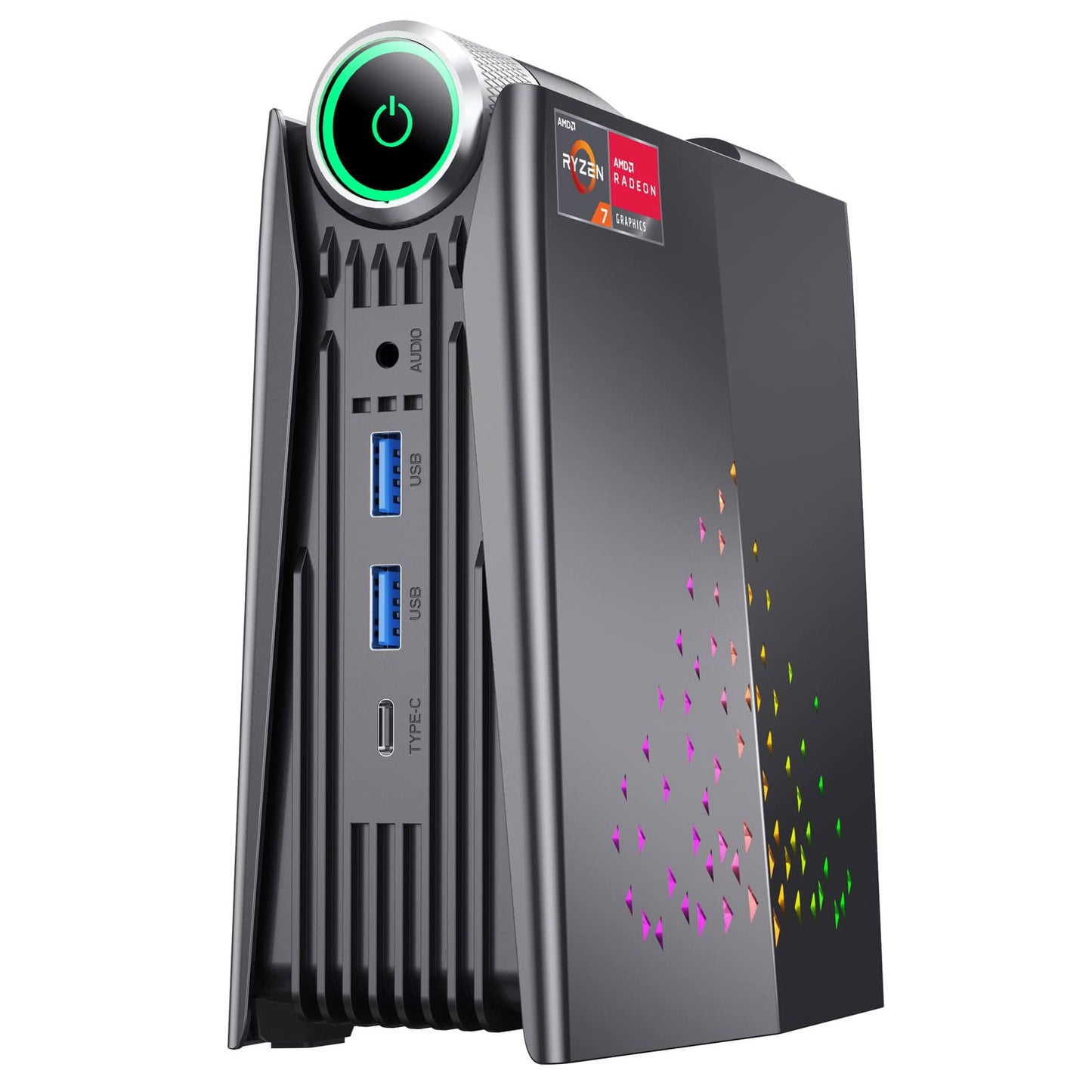 [Gaming Pc] Mini Pc Amd Ryzen 7 5700u Up To 4.3ghz, 16gb Ram 512gb Ssd Small Computer, Radeon Vega 8 Micro Desktop Perf Adjustable, Rgb Light