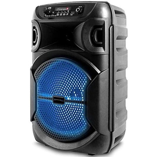 8 Inch Portable 500 Watts Bluetooth Speaker W/Woofer & Tweeter And Portable Microphone W/Digital Processing, Xlr To 1/4 For Karaoke (