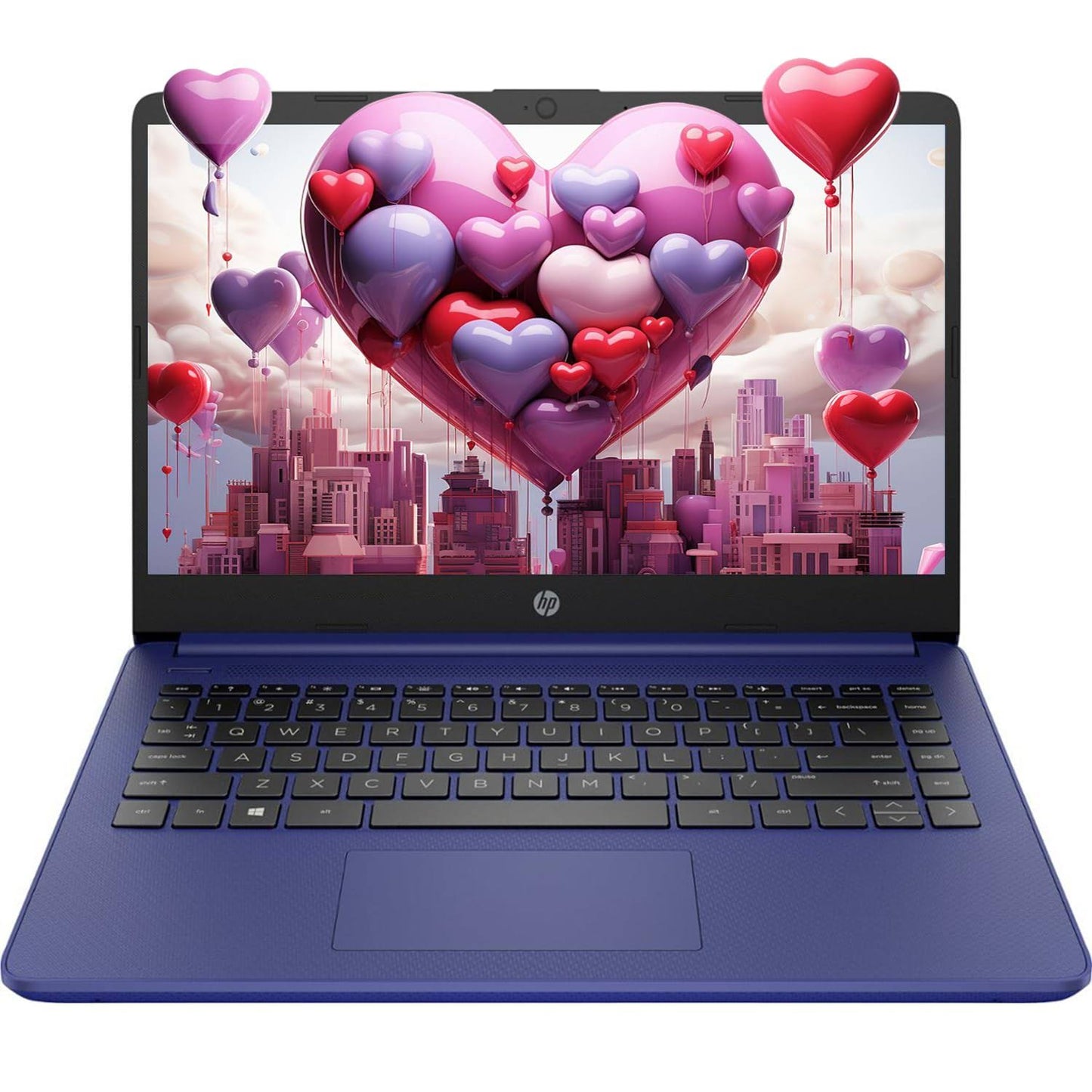 14-Inch Hd Thin & Light Laptop, Intel Celeron Quad-Core Processor, Long Battery Life, Webcam, Bluetooth, Wi-Fi, P500 Ssd, Pink, Win 11 + 1 Year