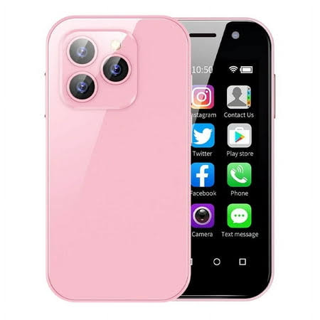 Xs14 Pro 2gb + 16gb Mini Pocket Smart Phone 4g  Card 2000mah Mobile Phone - Pink