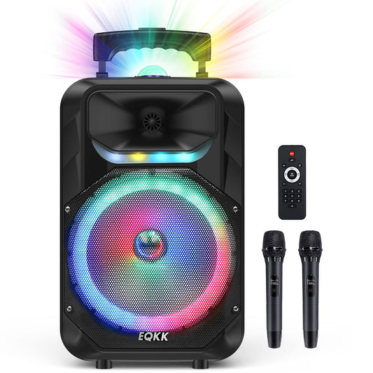 2023 Portable Karaoke Machine For Adults And Kids With 2 Wireless Microphones New 10 Subwoofer Pa Machines Bluetooth 5.0 Karaoke Speaker System