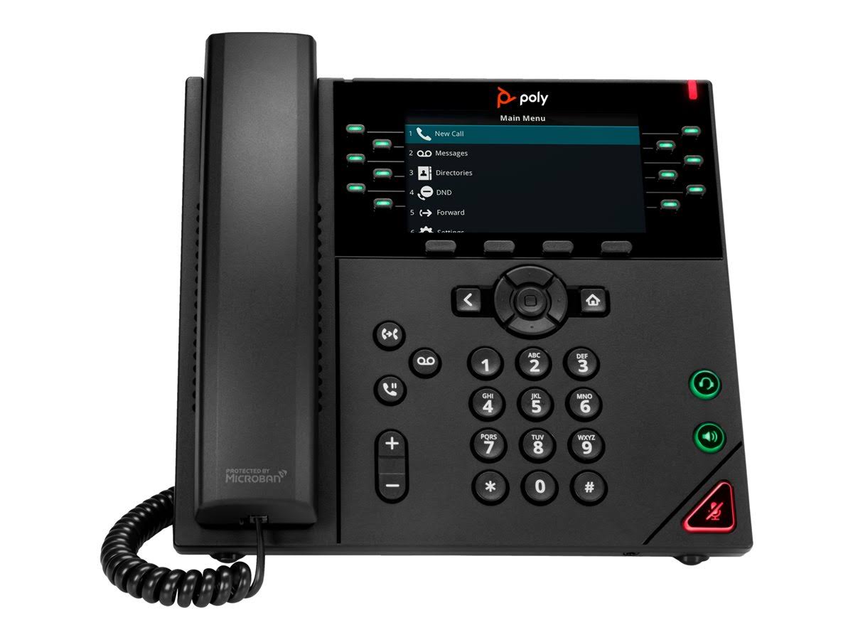 Vvx 450 Ip Phone - Corded - Corded - Wall Mountable, Desktop - Black