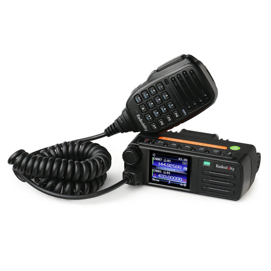 [Newest Cps & Firmware] Db25-D Dual Band Dmr Mobile Radio, 20w Vhf Uhf Digital Transceiver With Gps Aprs, 4000ch 30,000 Contacts, Dual