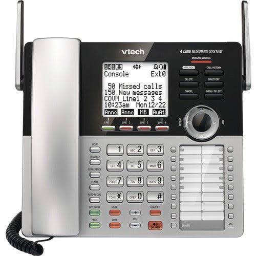 4-Line Small Business Office Phone System With 4 Cm18045 Handsets