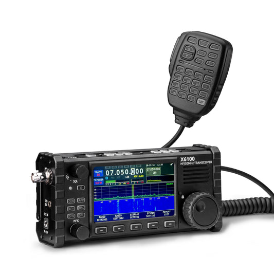 X6100 Hf Transceiver, 10w Full Mode Sdr Radio Supports Bt With 4 Lcd Screen